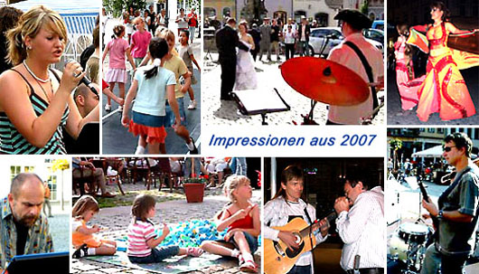 Gruppe "Dixiewelt" mit Life-Musik auf dem Geraer Markt - Gera